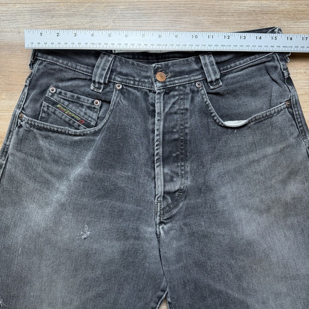 Vintage Diesel Saddle Jeans Men 32x32 Black Loose Tapered Distressed Grunge Y2K - Picture 12 of 16